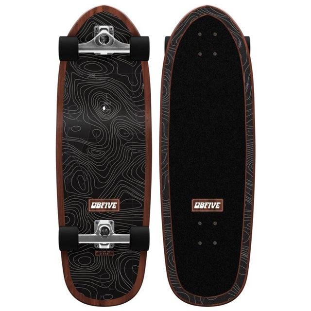 OBFIVE サーフスケート 31 黒カモフラ USED